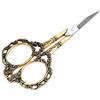 Caredy Forbici da cucito, Forbici sarto in acciaio inox Modello di fiore vintage Forbici per cucito Ricamo artigianale Strumento fai da te(D'oro)