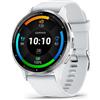 Garmin Venu 3, Smartwatch AMOLED 1,4", Cassa 45mm, Microfono e Speaker, Musica, Garmin Pay, +30 App sport, GPS, Cardio, SpO2 , Autonomia 14 giorni (Whitestone & Silver)