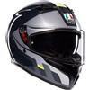 AGV CASCO INTEGRALE K3 AGV E2206 MPLK SHADE GREY YELLOW FLUO | AGV