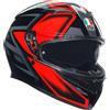 AGV CASCO INTEGRALE K3 AGV E2206 MPLK COMPOUND BLACK RED | AGV