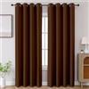 CUCRAF Tende oscuranti lunghe 241,3 cm, isolamento termico per camera da letto, blocco della luce, per cucina e soggiorno, set di 2 pannelli, 133 x 240 cm, marrone