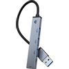 BIGBIG WON Hub USB A a 4 porte per MacBook Pro/Air, ultra sottile USB Multiport con USB A 3.0 (1 USB 3.0 + 3 USB 2.0), porta USB per iMac, Xbox, Ps4, Dell, HP, Surface, Tesla Model 3