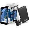 Energizer MegaPack Smartphone + Auricolari Powerbank | Smartphone Ultimate U505S - Doppia SIM - Nero - Sbloccato + auricolari senza fili True Wireless TWS40 + Powerbank 10000 mAh