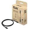 Club 3D CAC-2501 Thunderbolt™ 5 Cavo 8K240Hz 80/120Gbps EPR 240Watt M/M 1m