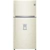 LG GTF916SEPED Frigorifero doppia porta maxi, Classe E, 592L, Wi-Fi, Dispenser acqua, Sabbia