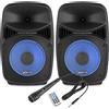 VONYX VPS082A coppia casse amplificate con microfoni a filo per karaoke feste