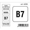 4R Quattroerre.it 6208 Adesivo Sigla Carburante B7 Diesel 2018, 7,5 x 6,5 cm