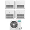 Hisense Climatizzatore Condizionatore HISENSE Quadri Split CONSOLE 9000+9000+12000+12000 con 4AMW81U4RAA R-32 WI-FI OPTIONAL Con Telecomando di Serie 9+9+12+12 A++/A+