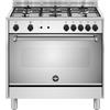 La Germania Cucina a Gas 5 Fuochi con Forno Elettrico Larghezza x Profondita 90x60 Classe Energetica A colore Inox - AMN965LEXV24