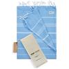 CAPTAIN and Mermaid Captain&Mermaid®, telo mare XXL, 100% cotone, telo da bagno, coperta da picnic, 220 x 160 cm, peshtemal, leggero ed extra grande (Blue Ocean - azzurro)