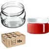 KADAX Piccoli vasetti per conserve da 250 ml, con coperchio, ermetici da regalare, mini barattoli per miele e spezie (10 pezzi, senza coperchio)