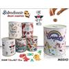 Set 12 Pezzi Salvadanai In Latta Porta Monete Soldi Love Dino 15x13cm dfh