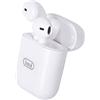 Trevi HMP 1222 AIR Cuffie Auricolari Bluetooth, Tasto per Accettare le Chiamate Telefoniche, Custodia/Base Ricaricabile, Batterie Ricaricabili, Autonomia 3 ore, Type-C