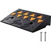 VEVOR Rampa per Soglia in Gomma Capacità Carico Max. 15 Tonnellate, Rampa per Soglia Superficie Antiscivolo Buchi per Drenaggio alla Base, Rampa Soglia Antiscivolo per Salita Facile 50 x 30 x 10,8 cm