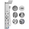 VEVOR Sistema Pannello Doccia, 5 Modalità Pannello Doccia, Pioggia, 8 Getti Massaggianti, Bocca Vasca, Soffione Doccia a 3 Impostazioni, Tubo Flessibile da 59", Set Doccia a Parete in Acciaio Inox