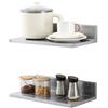 VEVOR Mensola da Parete a Forma di L Acciaio Inox 406 x 218 x 85mm Scaffale Murale per Cucina Soggiorno Capacità Carico Max. 20kg, Mensola da Parete Portaoggetti Portaspezie in Acciaio Inox per Cucina