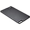 VEVOR Griglia/Piastra Reversibile, Piastra in Ghisa Pre-Stagionata 9,7"x16,7", Piastra Rettangolare a Doppio Fuoco, Pentole Antiaderenti per Famiglia con Manici, Piastra Piatta per Barbecue, Grill a G