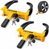 VEVOR Set di Bloccaruote Universale Antifurto per Auto Regolabile 180-270 mm, Bloccaggio Parcheggio Ruota in Acciaio con 6 Chiavi per Veicoli Caravan Camion SUV, Morsetto Bloccaruota Antifurto 2 Pz