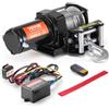VEVOR Verricello elettrico ATV UTV, Capacità tiro 1814kg, 12 V CC, Cavo in acciaio a 7 fili Φ0,5 x 118,7 cm, Telecomando wireless cablato, Impermeabile IP55, Verricello per traino ATV UTV