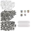 VEVOR Kit di Bottoni Badge Spille Personalizzate in Metallo Plastica Diametro 25mm 500 Pezzi Totale, Accessori di Badge Spille 500Pz, SOLO ACCESSORI SENZA MACCHINA