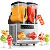 VEVOR Macchina per Bevande Ghiacciate Commerciale, Macchina per Bevande Fredde a Doppio Serbatoio 2 x 12 Litri, Macchina per Bevande Smoothie Drink in Acciaio Inox da Bar Ristorante Hotel Catering