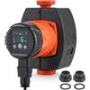 VEVOR Pompa Di Circolazione Per Acqua Calda Pompa Di Circolazione Ad Alta Efficienza Energetica ECM Motore A Magnete Permanente 220 V 22 W, Portata Massima 50 L/min, Sollevamento Massimo Della Testa 4 m, Attacco Filettato 3,8 cm, 5 Modalità Di Controllo I