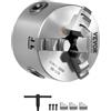 VEVOR Set di Mandrino per Tornio a 3 Griffe Diametro da 80 mm, Mandrino Autocentrante Materiale Principale HT300 Intervallo di Serraggio tra 2-63 mm con Viti di Fissaggio per Tornio per Legno Metallo