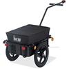 HOMCOM Carrello Rimorchio per Bicicletta in Acciaio Leggero per Trasporto Oggetti 144x59x80cm con Ruote Resistenti e Facile Montaggio|Aosom