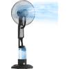 HOMCOM Ventilatore Nebulizzatore a 3 Velocità, Oscillazione 75° e Nebulizzazione Regolabile, Nero | Aosom Italy