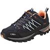 CMP Rigel Low Wmn Trekking Shoes Wp, Scarpe da trekking Donna, B Blue Giada Peach, 38 EU