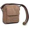 ROYALZ Borsello Tracolla vera Pelle per Uomo Borsa Piccola vero Cuoio Stile Vintage di Qualità Massaner Elegante Mini, Colore:Montana marrone