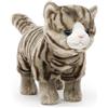 Uni-Toys - Gatto con voce (grigio-sfumato), in piedi - 35 cm (lunghezza) - Gattino di peluche - peluche