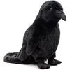 Uni-Toys - Corvo nero - 23 cm (altezza) - Uccello di peluche, corvo - Peluche
