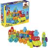 Mega Brands MEGA Bloks - impara con il treno, trenino con blocchi per costruire e imparare l'alfabeto, Giocattolo per Bambini 1+ Anni, DXH35