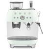 Smeg Macchina da Caffè Espresso Manuale con macinacaffè integrato 50's Style - Verde Pastello LUCIDO - EGF03PGEU