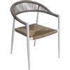 Moia Greenwood Poltrona Milano Alluminio Bianco con Corda Paglia