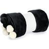 Bizzotto Plaid Pompom Natale 150 x 200 Cm Nero