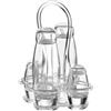 GUZZINI Menage Set Condimento Olio, Aceto, Sale e Pepe Vetro