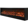 SINED Caminetto Etna Caminetto Elettrico Per Incassare Da 3 Metri Con Potenza 1500w Nero