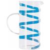 Regalo Italiano Caraffa Vetro 1,42 Lt D 17,5 Cm H 22 Cm Ass. Decorazione Verde Giallo Rosa Blu 1 Pz