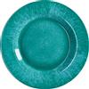 Regalo Italiano Piatto Frutta Melamina D 22 Cm H 2 Cm Verde Acqua