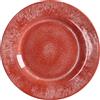 Regalo Italiano Piatto Frutta Melamina D 22 Cm H 2 Cm Corallo