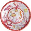 Regalo Italiano Piatto Fondo Melamina Shell Ass. D 22 Cm H 5 Cm Rosso Blu 1 Pz