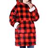 Regalo Italiano Felpa Natale Plaid Flanella Sherpa Ass. Bianco Rosso 1 Pz