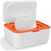 Cheerhom Scatola Salviette Dispenser per Bambini, Scatola per Salviette Umidificate con Coperchio, Scatole di Carta Igienica Bagnata per Esterni, Casa, Ufficio - Arancione