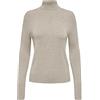 Only ONLVENICE L/S Rollneck Pullover Knt Noos Maglione, Bianco e Grigio, M Donna