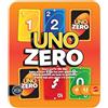 Mattel Games - UNO Zero, Nuova Versione dell'iconico Gioco in Scatola Colorata, Arriva a Zero e Vinci, Blocco segnapunti Incluso, 2-8 Giocatori, Giocattolo per Bambini, 7+ Anni, JLK16