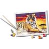 Ravensburger - Creart Serie D Tigre | Kit Pittura Bambini | Dipingere Con I Numeri Include Tutto Il Necessario | Giochi Bambini 9 Anni O Più | Creart 9 Anni