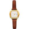 KOMONO Moneypenny Gold Tan Women's Japanese Quartz Analogue Watch with Genuine Leather Strap