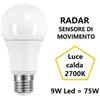 Bot Lighting S.r.l. Lampadina led con Sensore di Movimento Radar e27 Luce Calda 2700k bot Lighting